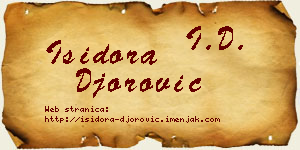 Isidora Đorović vizit kartica